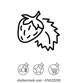 Web line icon. Strawberry