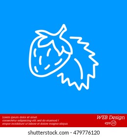 Web line icon. Strawberry