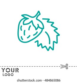 Web line icon. Strawberry