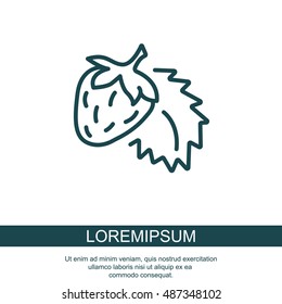 Web line icon. Strawberry