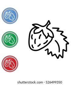 Web line icon. Strawberry