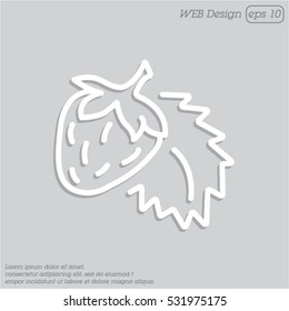 Web line icon. Strawberry