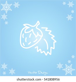 Web line icon. Strawberry