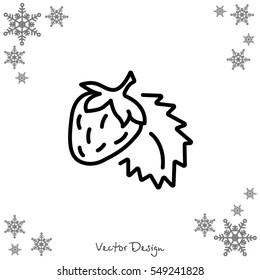 Web line icon. Strawberry
