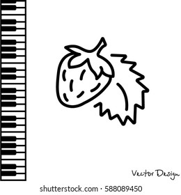 Web line icon. Strawberry