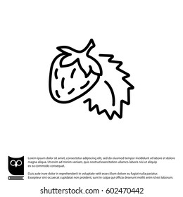 Web line icon. Strawberry