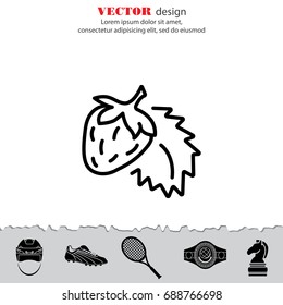 Web line icon. Strawberry
