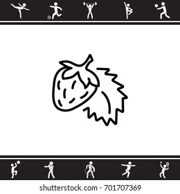 Web line icon. Strawberry