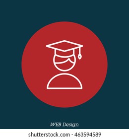 Web line icon. Student