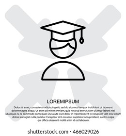 Web line icon. Student