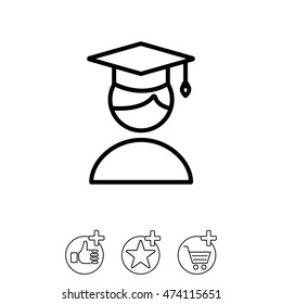 Web line icon. Student