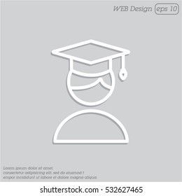 Web line icon. Student