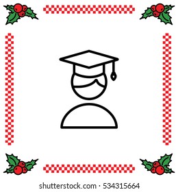 Web line icon. Student