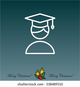 Web line icon. Student