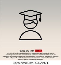 Web line icon. Student