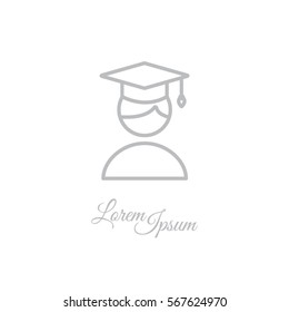 Web line icon. Student