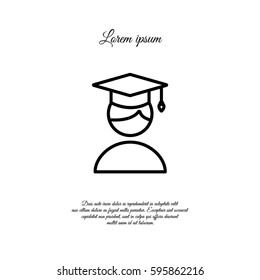 Web line icon. Student