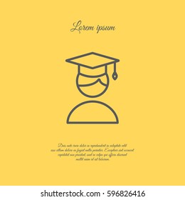 Web line icon. Student