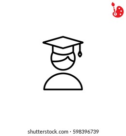 Web line icon. Student