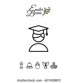 Web line icon. Student