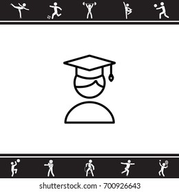 Web line icon. Student