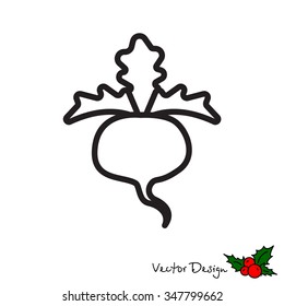 Web line icon. Sugar beet
