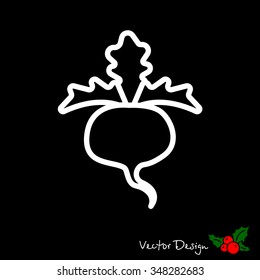 Web line icon. Sugar beet