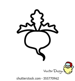 Web line icon. Sugar beet