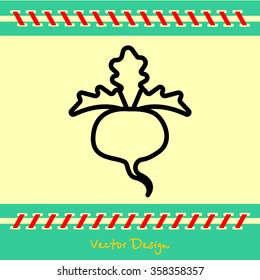 Web line icon. Sugar beet