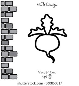 Web line icon. Sugar beet