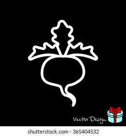 Web line icon. Sugar beet