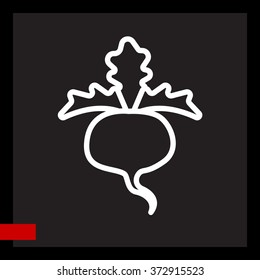 Web line icon. Sugar beet