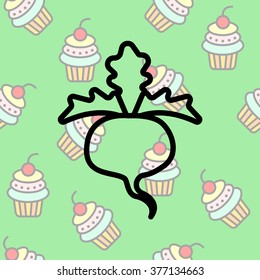 Web line icon. Sugar beet
