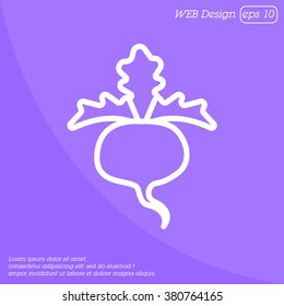 Web line icon. Sugar beet
