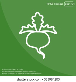 Web line icon. Sugar beet