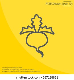 Web line icon. Sugar beet