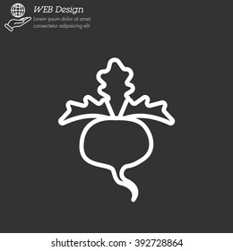 Web line icon. Sugar beet