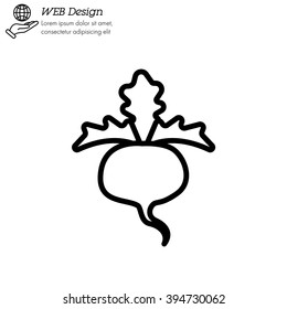Web line icon. Sugar beet