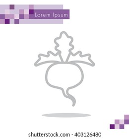 Web line icon. Sugar beet