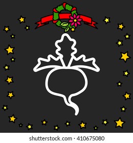 Web line icon. Sugar beet