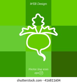 Web line icon. Sugar beet
