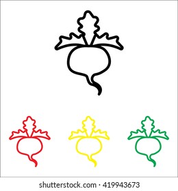 Web line icon. Sugar beet