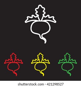 Web line icon. Sugar beet