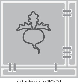 Web line icon. Sugar beet
