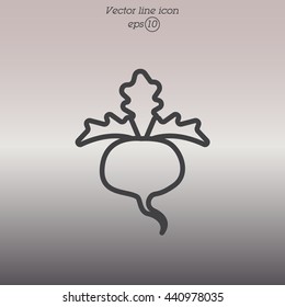 Web line icon. Sugar beet