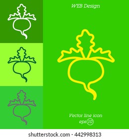 Web line icon. Sugar beet