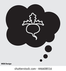 Web line icon. Sugar beet