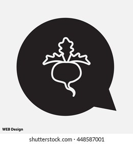 Web line icon. Sugar beet