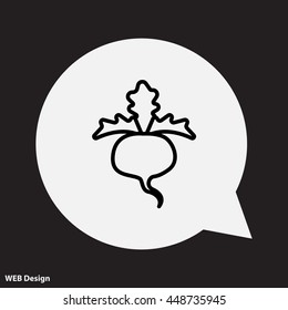 Web line icon. Sugar beet