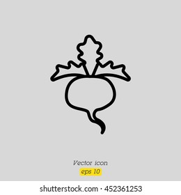 Web line icon. Sugar beet